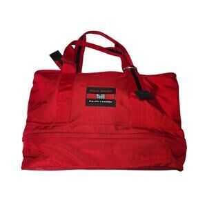 Ralph Lauren Polo Sport Vintage 90’s Red Nylon Heavy Duty Rucksack/ Tote Bag